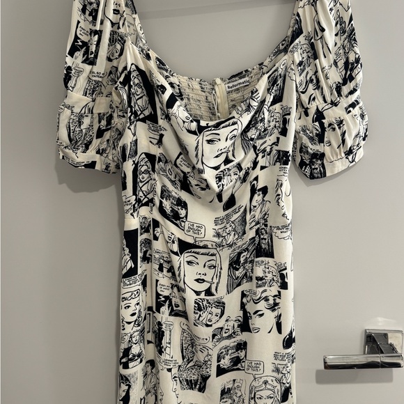 NWT Reformation Kaley Comic Book Pop Art Print Mini Sundress size 12 - Picture 4 of 8